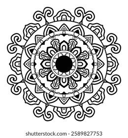 Abstract Style Indian Mandala Decoration.