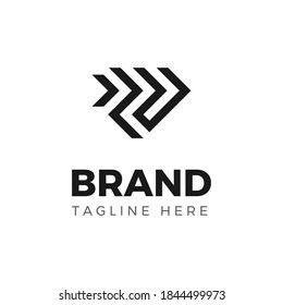 Abstract style initial letter R and W logo template