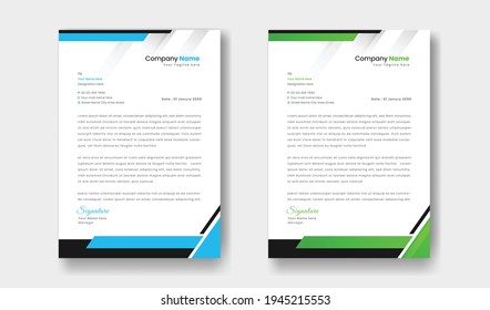 abstract style letterhead template design