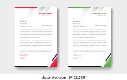 Abstract Style Letterhead Template Design