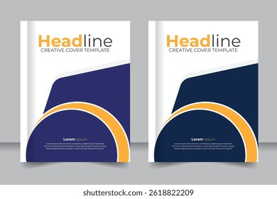 Abstract style and modern background simple idea corporate layout Cover book presentation design, 8.5 inch width 11 inch height size book cover template, book cover template for annual report cover
