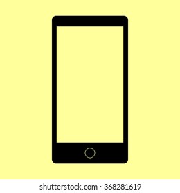Abstract style modern gadget with blank screen. Template for any content