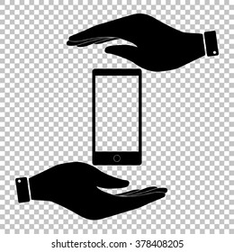 Abstract style modern gadget with blank screen. Template for any content