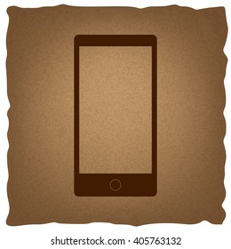 Abstract style modern gadget with blank screen