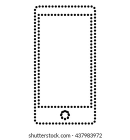 Abstract style modern gadget with blank screen