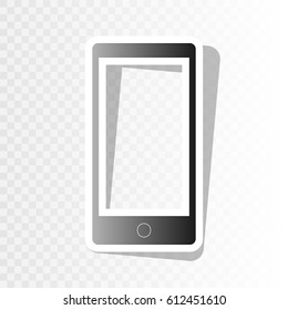 Abstract style modern gadget with blank screen. Template for any content. Vector. Blackish icon on transparent background with transition.