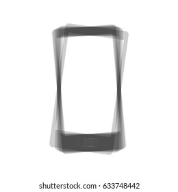 Abstrakter Stil moderne Gadget mit leerem Bildschirm. Vorlage für jeden Inhalt. Vektorgrafik. Grau Symbol auf weißem Hintergrund.