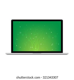 Abstract style modern gadget isolated on the white backgroun. Notebook