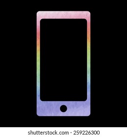 Abstract style modern gadgets with blank screen. Template for any content. Watercolor effect
