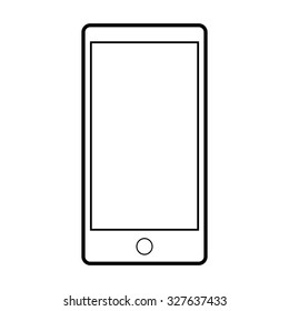 Abstract style modern gadgets with blank screen. Template for any content. Line icon