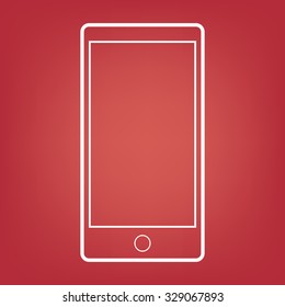 Abstract style modern gadgets with blank screen. Template for any content. Line icon