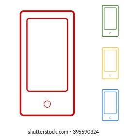 Abstract style modern gadgets with blank screen