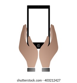 Abstract style modern gadgets with blank screen. Template for any content