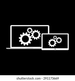 Abstract style modern gadgets. Template for any content