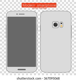 Abstract style modern smartphone. Vector mockup
