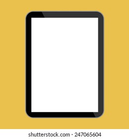 Abstract style modern tablet with blank screen. Template for any content
