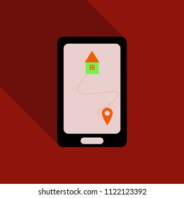 Abstract style modern and vintage mobile gadgets