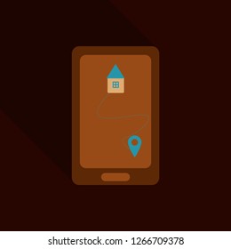 Abstract style modern and vintage mobile gadgets