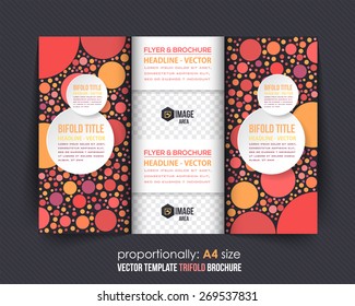 Abstract Style Multicolor Elements Business Concept Tri-fold Design and Brochure, Catalog Vector Template 