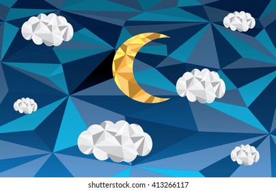 Abstract style night sky