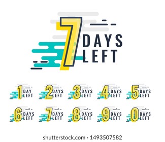 abstract style number of days left promotional template