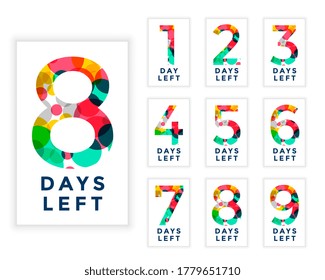 abstract style number of days left template