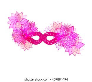 abstract style pink mask