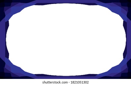 Abstract style rectangular vector frame in blue tones.