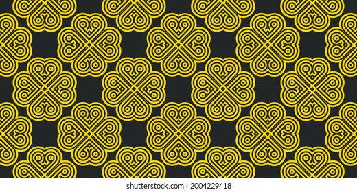 Abstract style retro pattern golden color Vector illustration