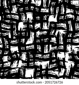 Abstract style seamless texture. Hand drawn chaotic paint smears pattern. Contemporary surface print. Freehand modern background. Handdrawn artistic design wallpaper. Vector art