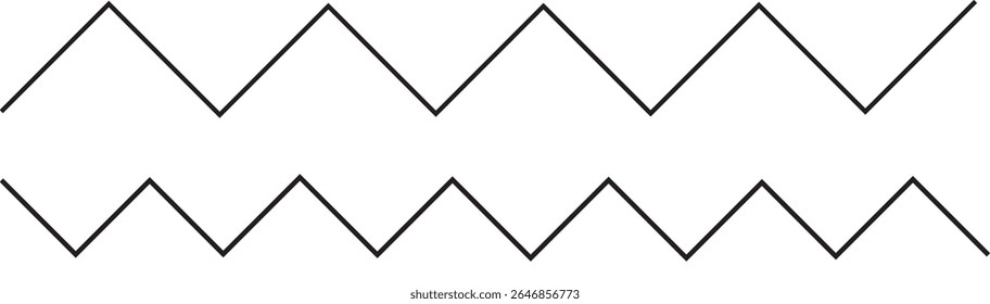Abstract style Set of seamless borders zigzag. Graphic design elements. pattern on black. Wave line ,curvy line. Abstract style zigzag line. Vector illustration.	
