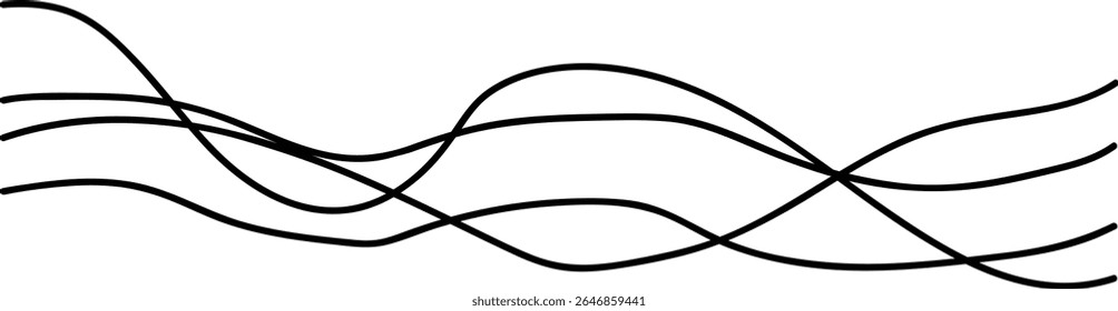Abstract style Set of seamless borders zigzag. Graphic design elements. pattern on black. Wave line ,curvy line. Abstract style zigzag line. Vector illustration
