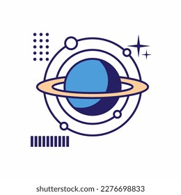 abstract style space planet vector design that can be used for templates and suitable for posters