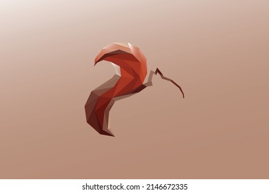 Abstract style squirrel logo polygonal illustration vector