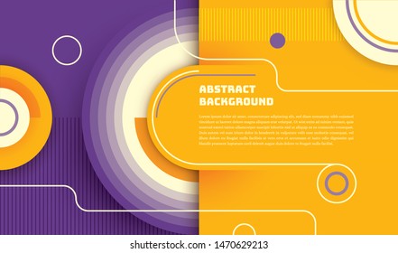 Abstract style technology background design with circles and rounded shapes. Vector illustration.