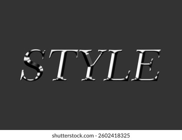 Abstract Style Text Effect Design Gray Background
