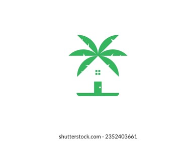 abstract style tree house vector