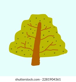 abstract style tree vector design illustration suitable for nature theme, plant, vegetable, symbol, sticker, template