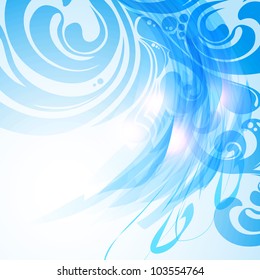 abstract style vector floral background