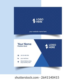 Abstract Style Visiting Card Layout. Creative Double-sided Business Card Template.