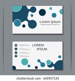 Abstract style visiting card vector design template