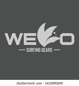 Abstract style of wave logo vector illustration isolated on dark background can be used as sport club logo, company identity, outdoor gear shop