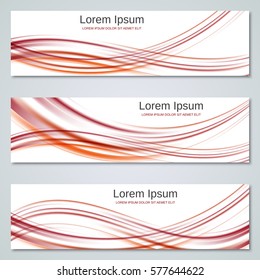 Abstract style web banners vector templates collection