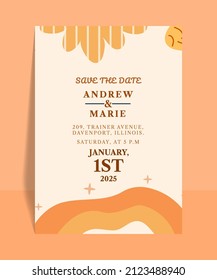 Resumen Estilo Boda Invitación Vector Ilustración Diseño EPS10 estupendo para ser utilizado como plantilla de invitación a la boda porque tiene un atractivo estilo abstracto