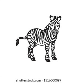 Abstract style Zebra vector logo.
