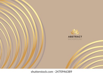 Abstract, stylised background with golden lines in vector.