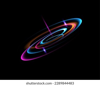 Abstract stylish attractive neon circular design illustration background