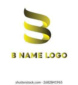 logotipo de nome B abstrato e elegante
