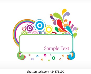 abstract stylish background with circles and swirl