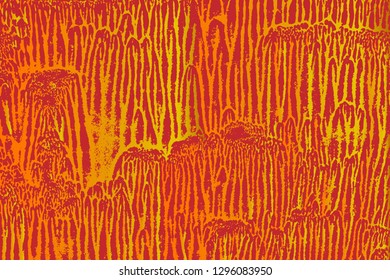 Abstract stylish background of hot Africa in orange-yellow gradient on red. Fancy unusual organic texture of tropical jungle on a red background. Vector